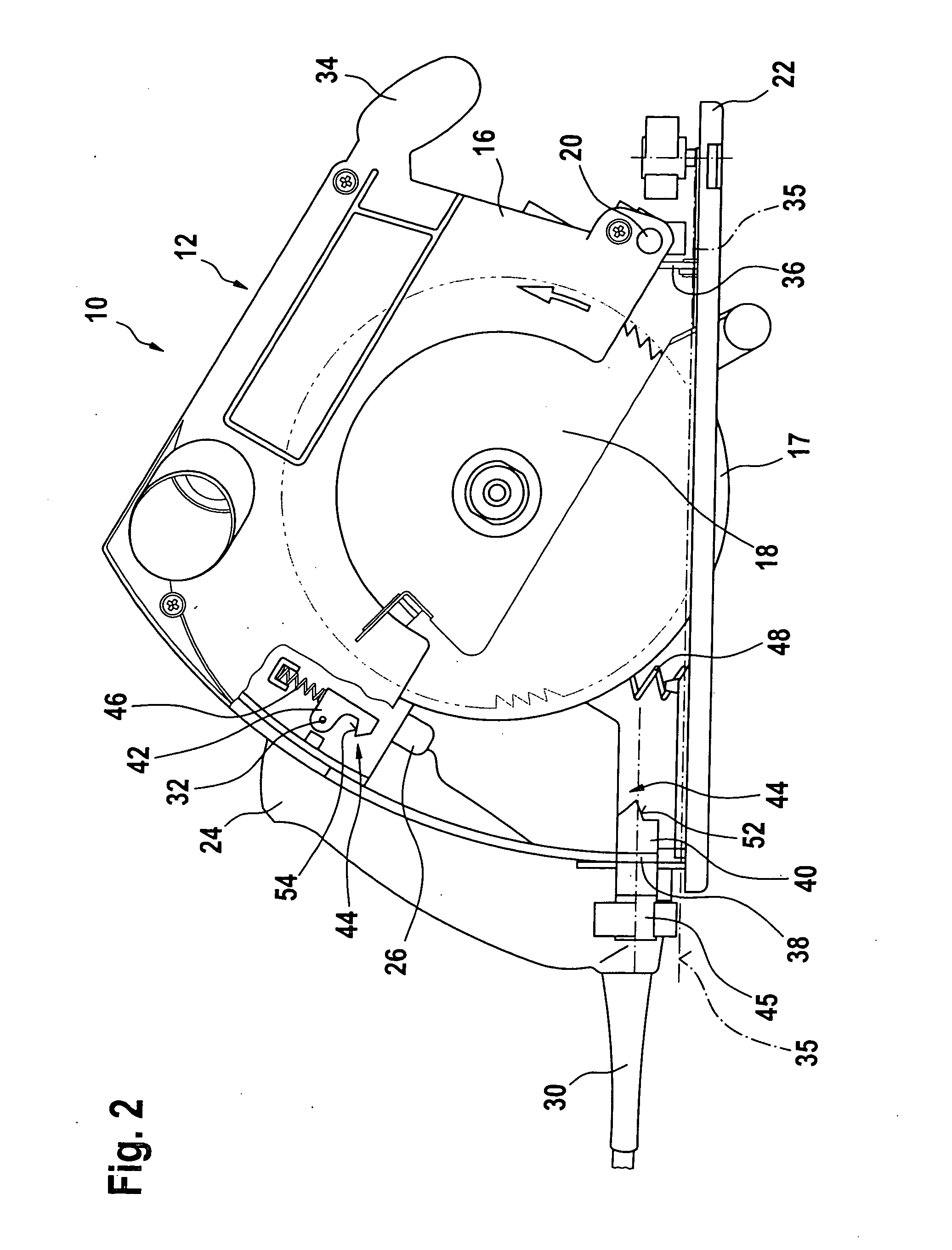 Hand-held circular saw