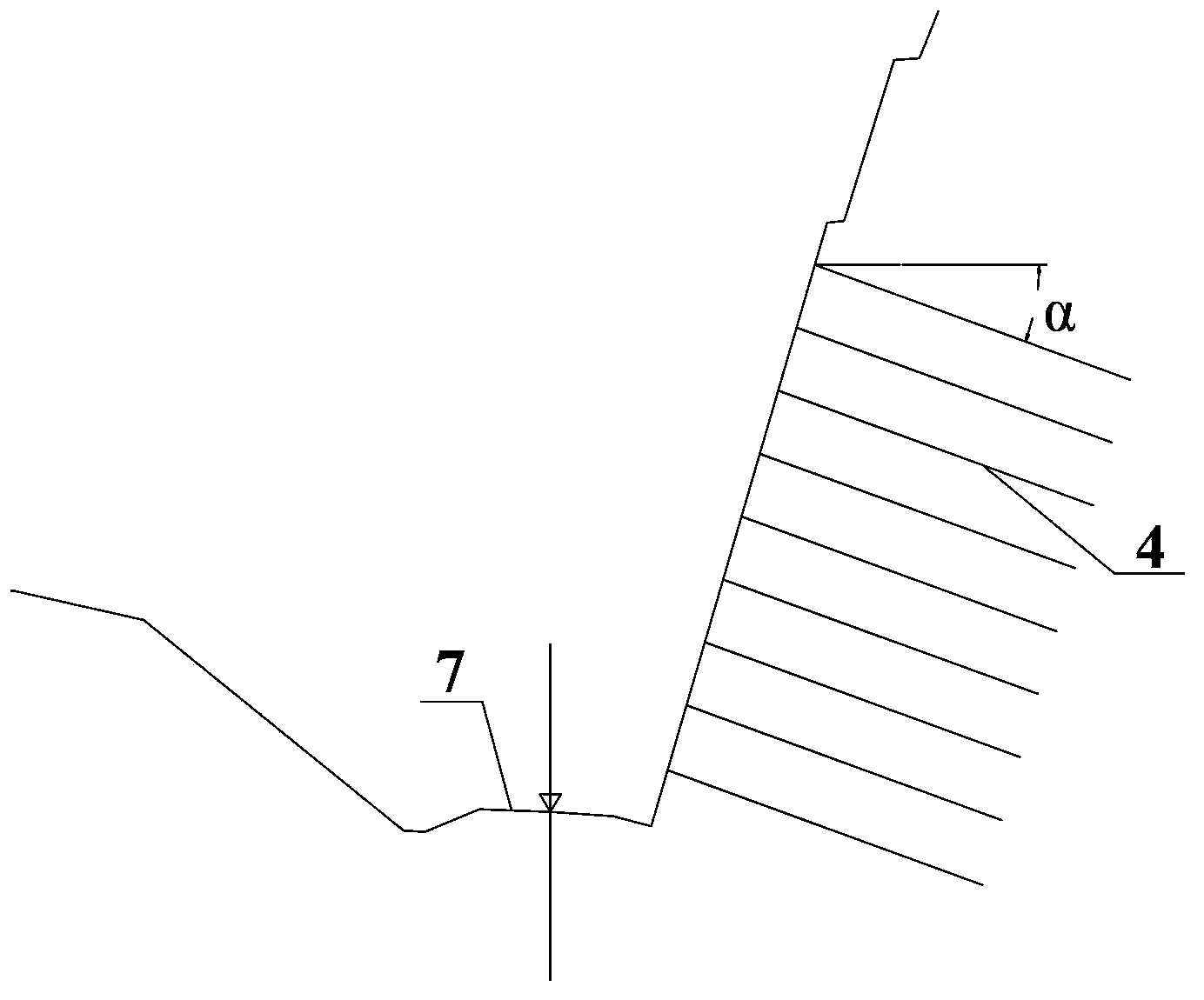 Retaining and protecting structure of reinforcing existing line of steel-structure self-drilling type hollow anchor rod