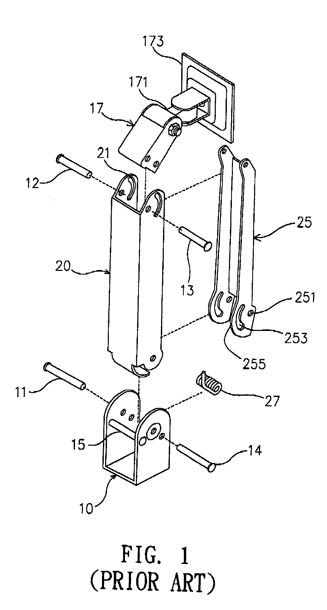 Self-locking support arm