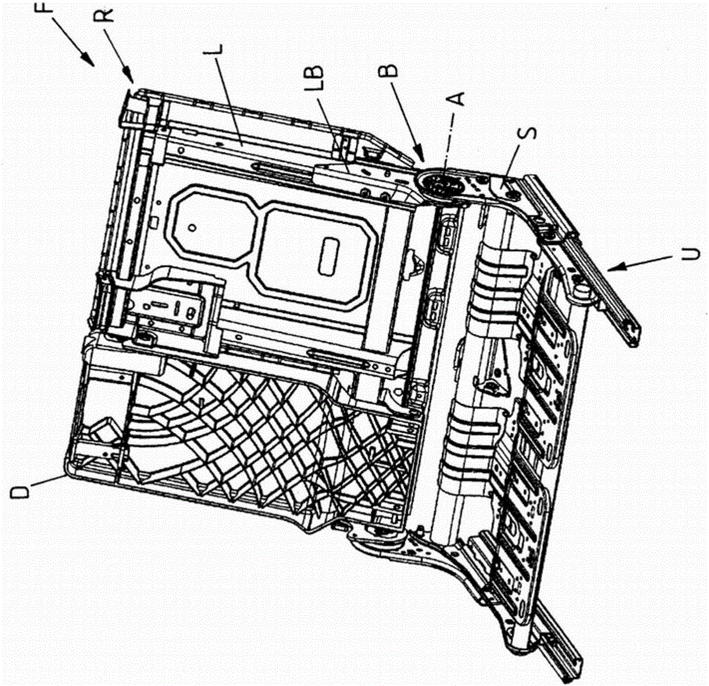 Vehicle seat having a self-locking-free drive device for adjusting the backrest thereof