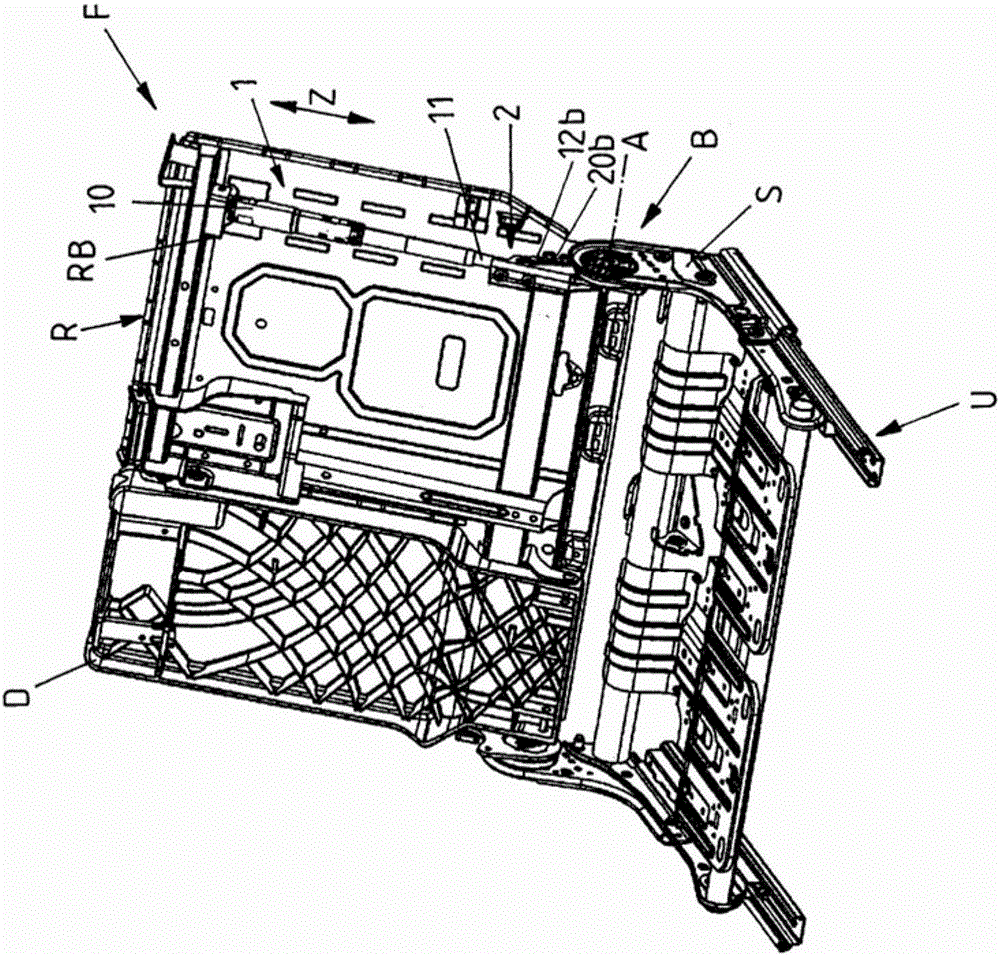 Vehicle seat having a self-locking-free drive device for adjusting the backrest thereof