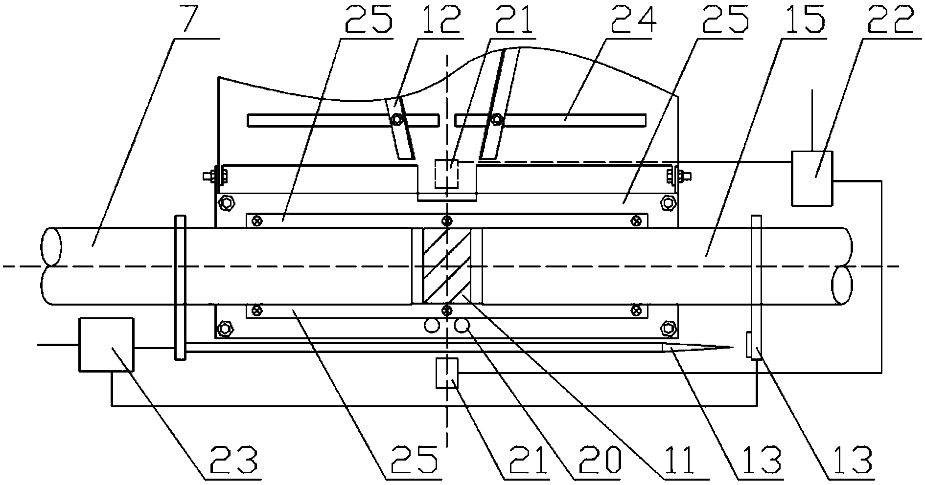 Experimental device for automatically loading impacts on SHPB (Split Hopkinson Pressure Bar) at high temperature