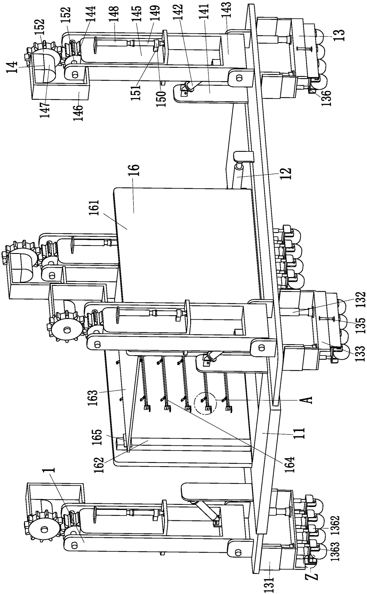 Equipment for automatically laying direct-buried 10KV overhead insulated cable