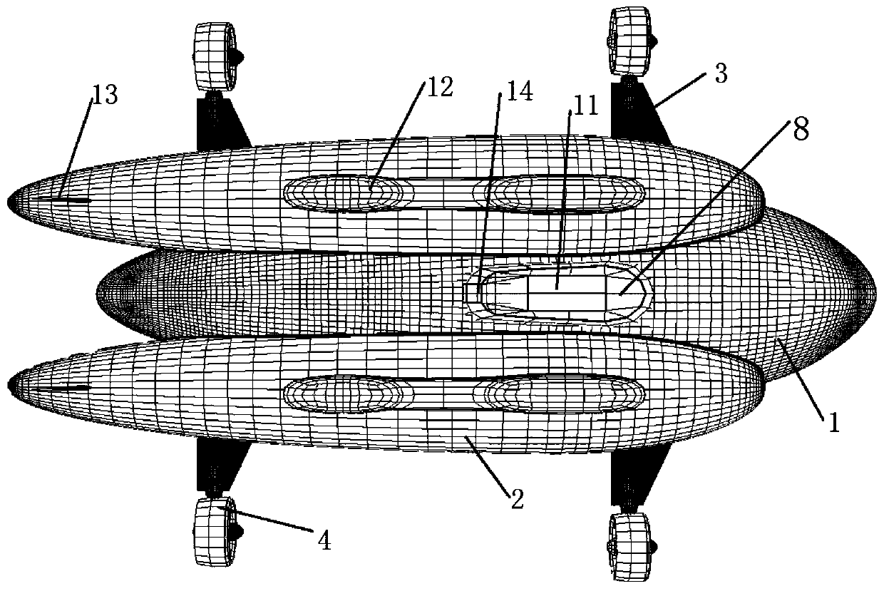 Four-vector ducted loading airship