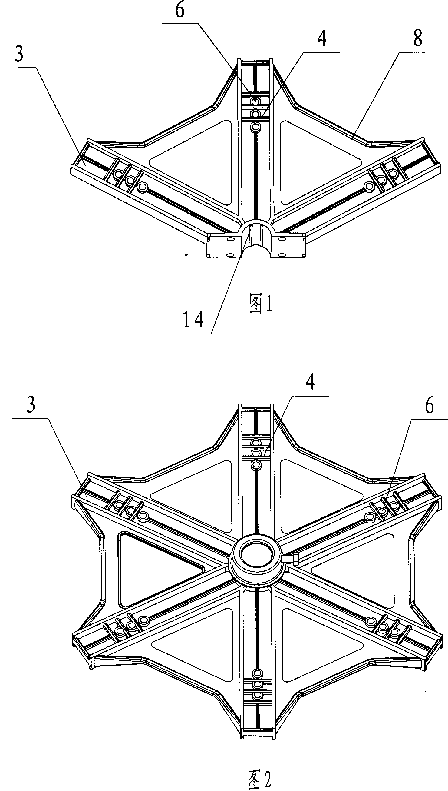 Diameter adjustable water-mill oxygen increasing machine impeller