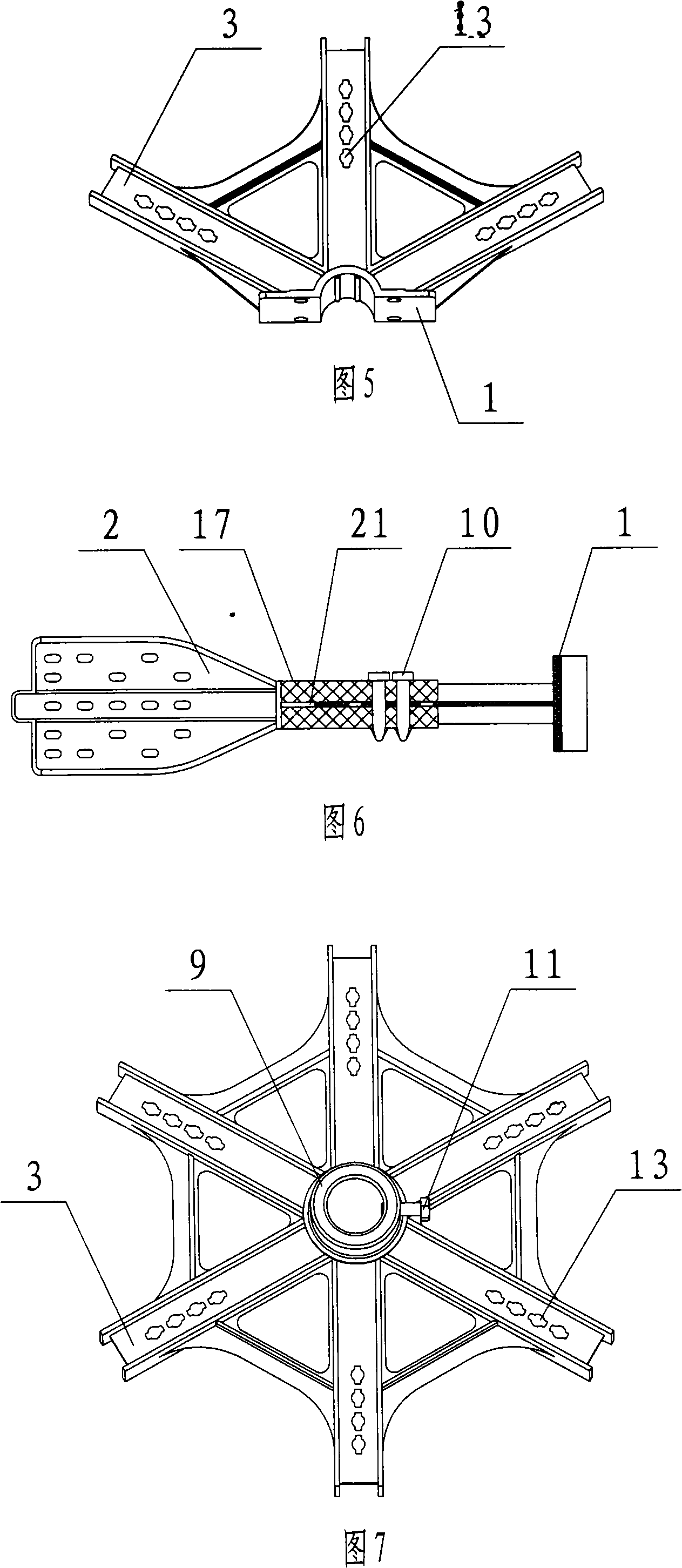 Diameter adjustable water-mill oxygen increasing machine impeller