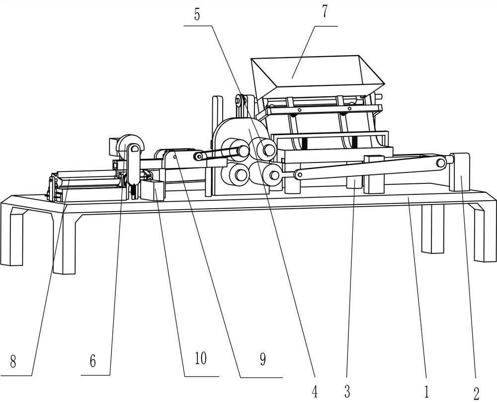 Batch cutting forming device for disposable chopsticks