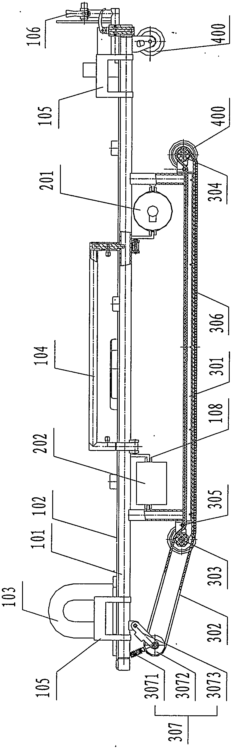 First-aid carrying device capable of being up and down stairs