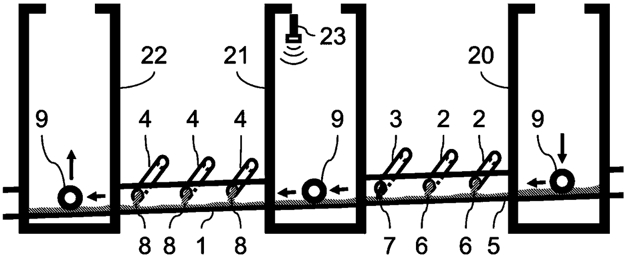 Measuring device for positioning discharge points in gravity drainage pipe network, system for positioning discharge points in gravity drainage pipe network, and positioning method for system for positioning discharge points in gravity drainage pipe network