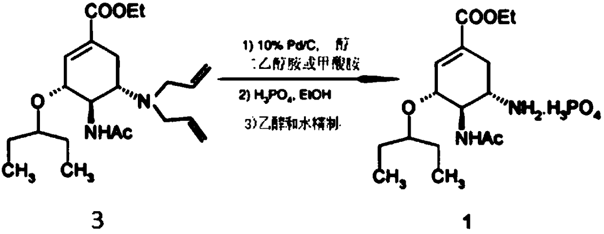 Oseltamivir phosphate preparation method