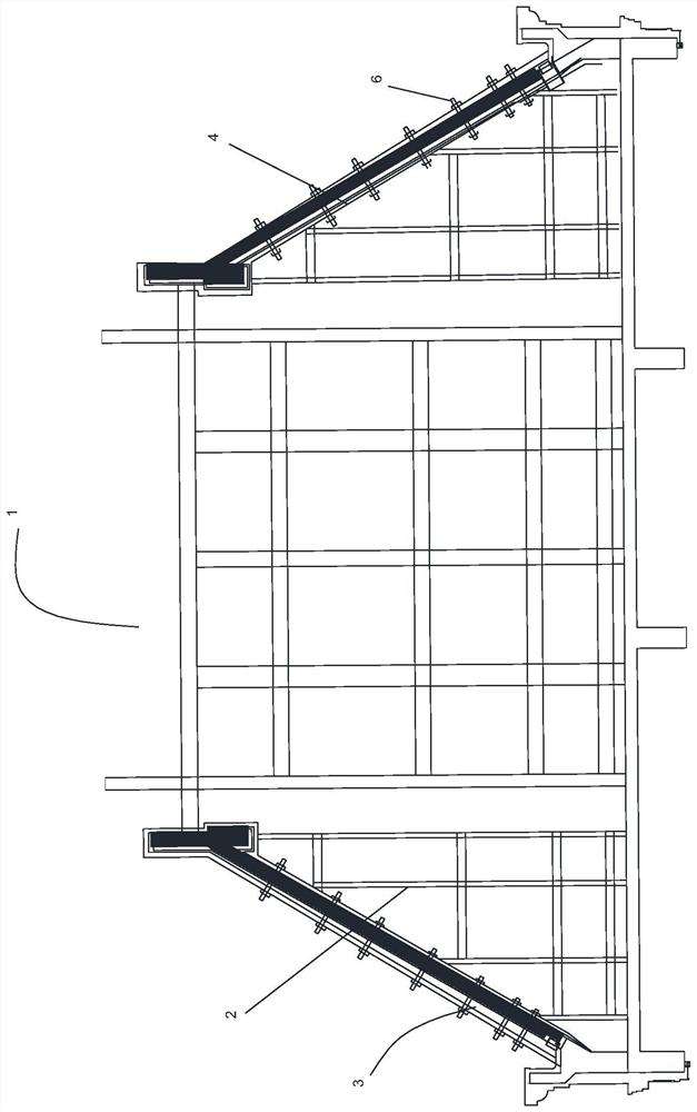 Large-gradient special-shaped sloping roof concrete construction system and construction method thereof