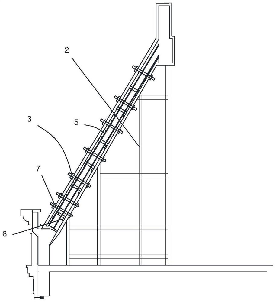 Large-gradient special-shaped sloping roof concrete construction system and construction method thereof