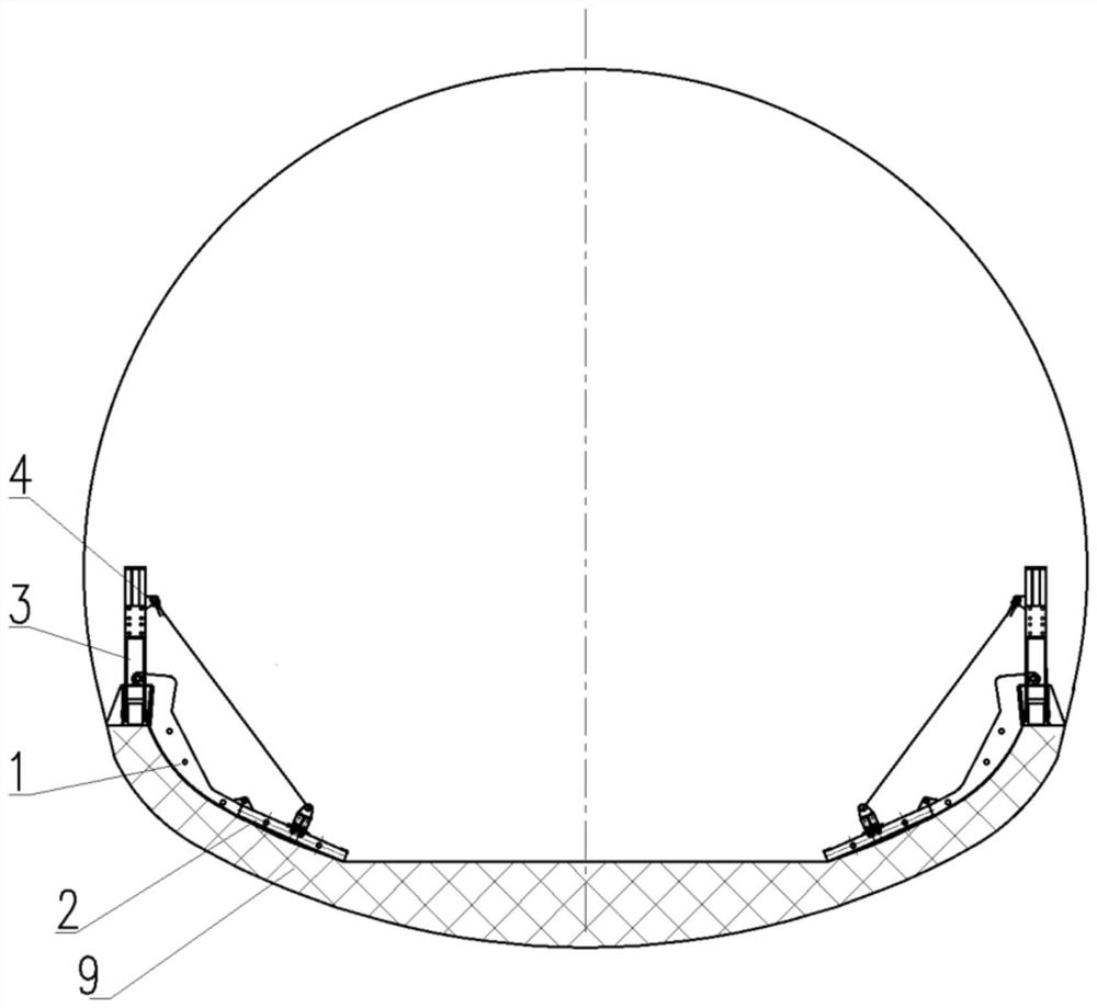 Fabricated light inverted arch web formwork and construction method thereof