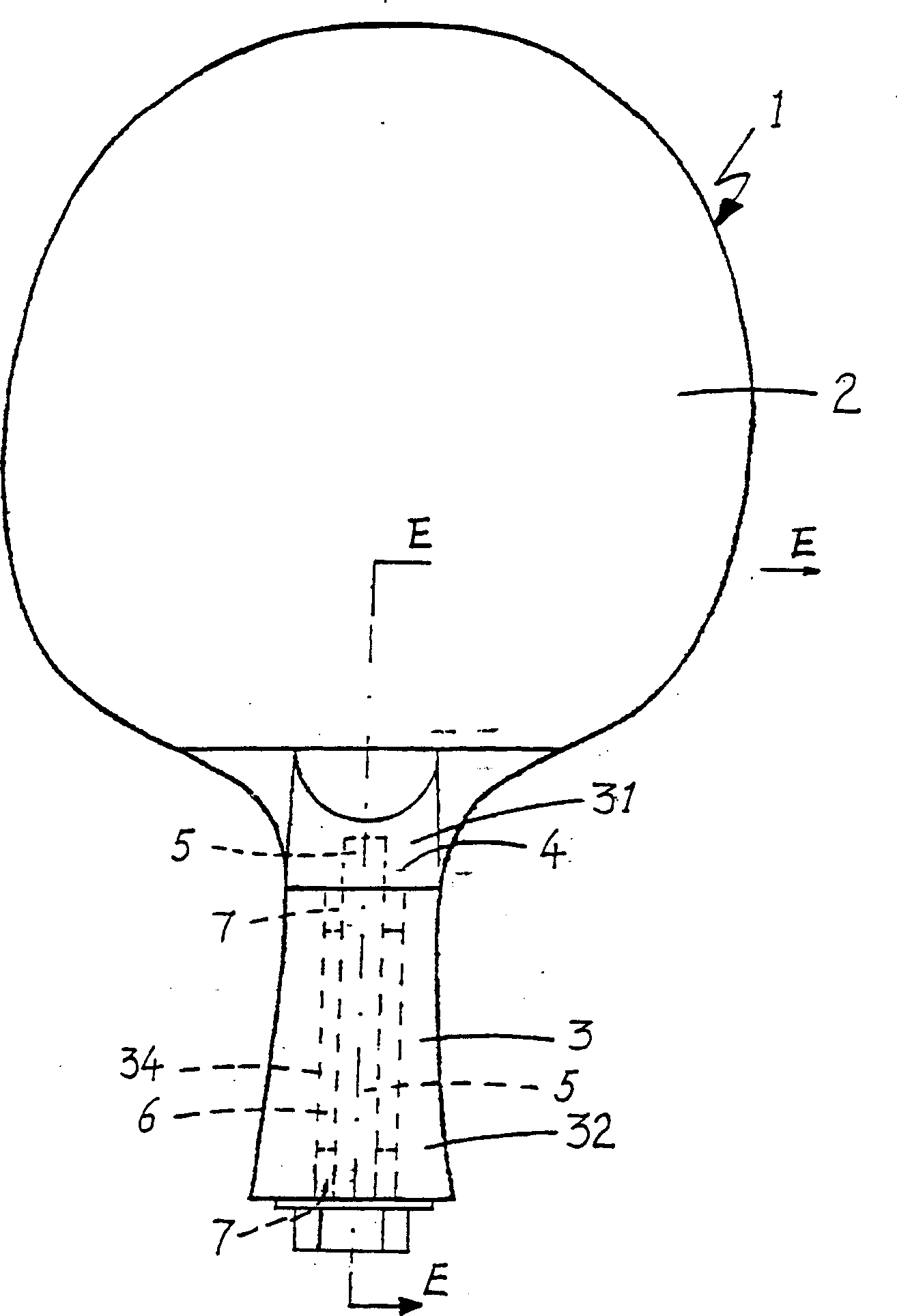 Table tennis bat