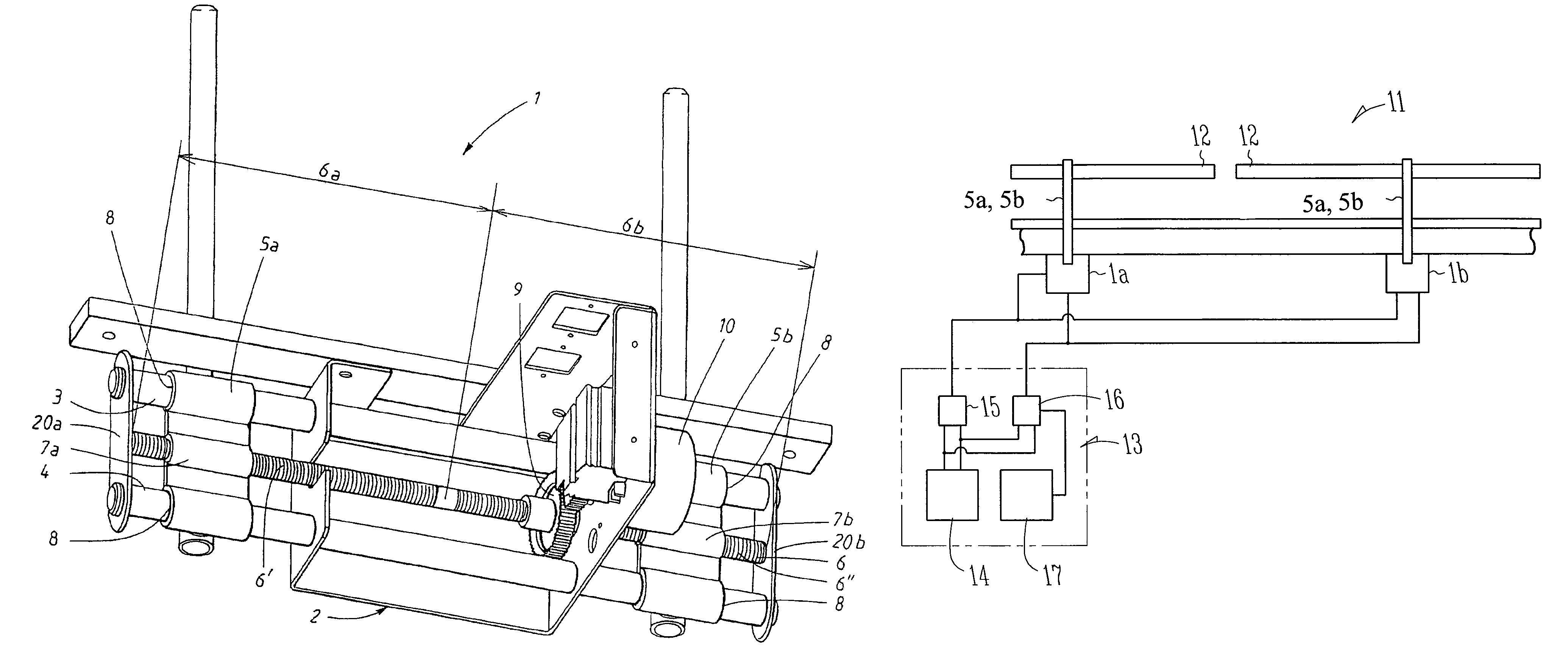 Arrangement and method for adjustment of rail at a conveyor