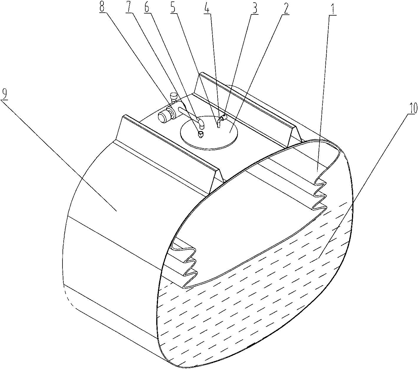 Waving resistance device in tank truck and tank truck with same