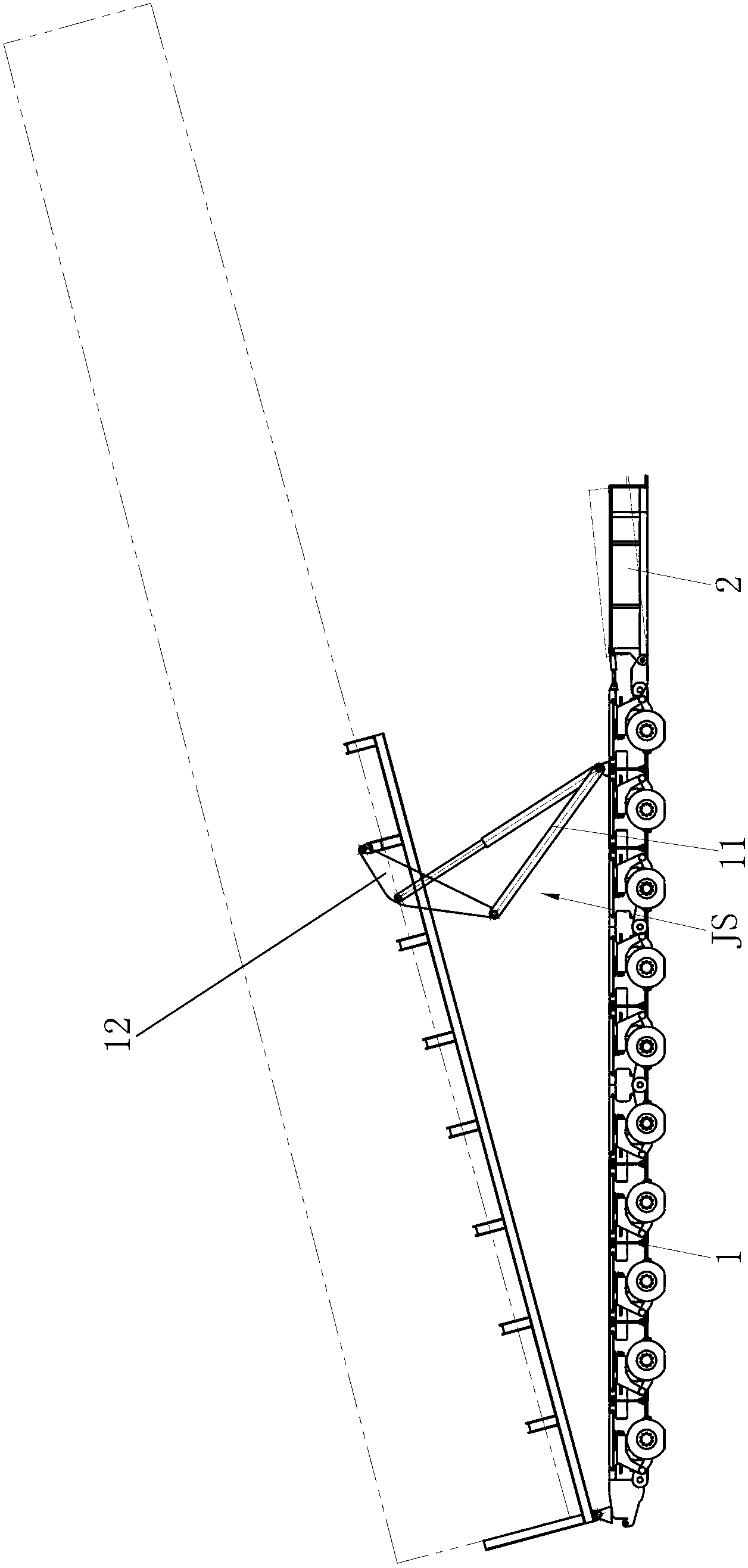 Self-propelled hydraulic plate for conveying tower drum