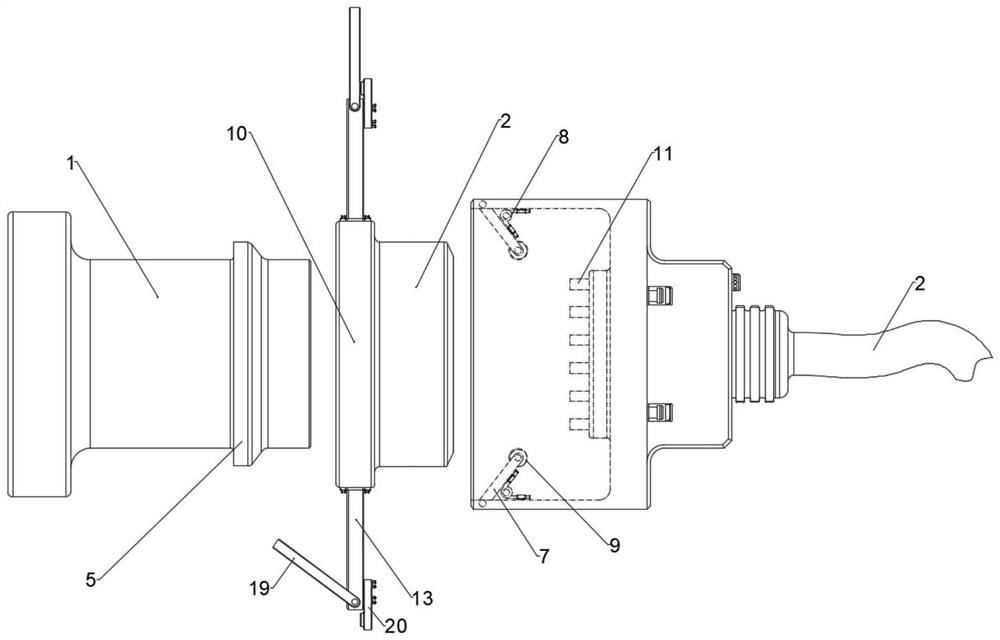 A 5G device signal source interface connection structure and signal output device