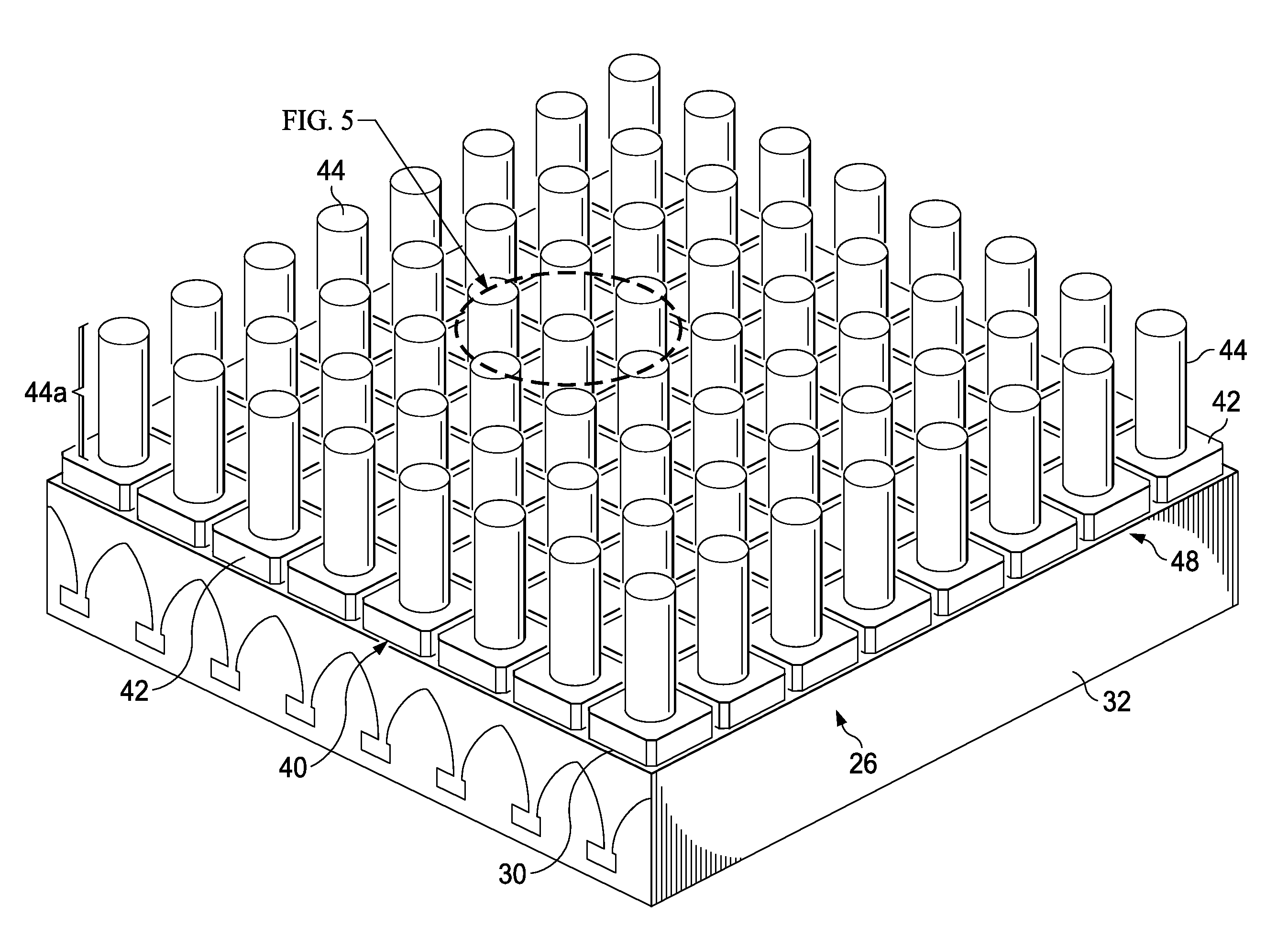 Thermal curing of cell-based structural arrays