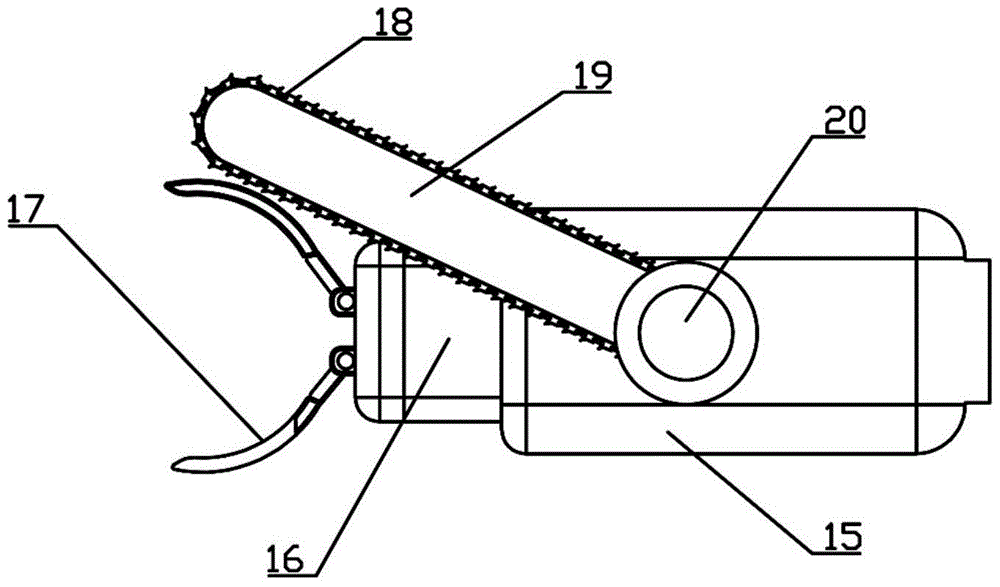 A branch pruning and crushing robot and its method for pruning broken branches