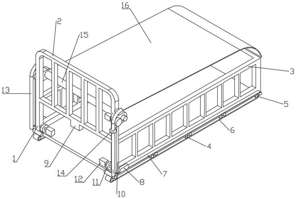 Intelligent arrangement device for environment-friendly cloth of side dumper