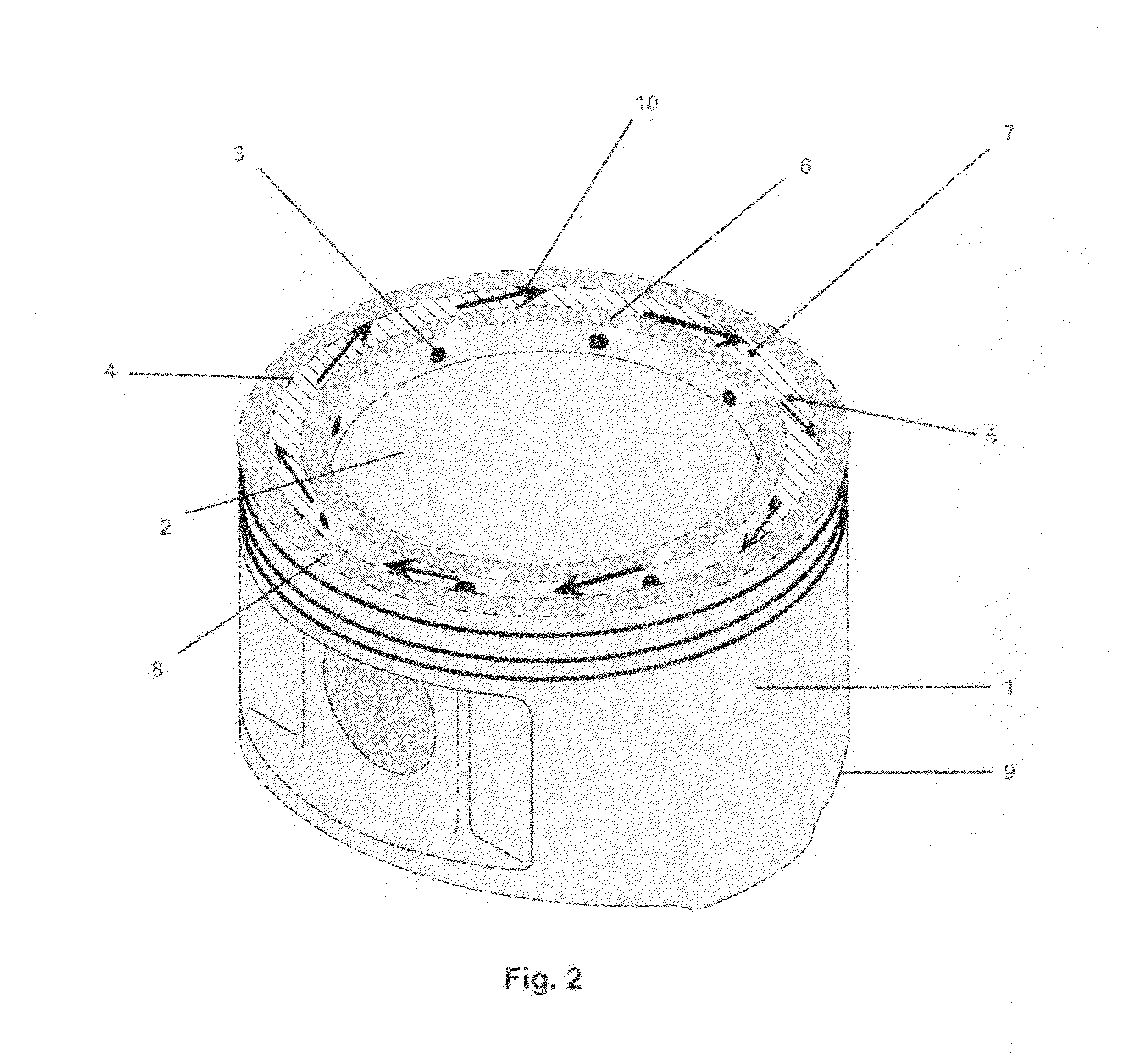 Turbo vortex piston