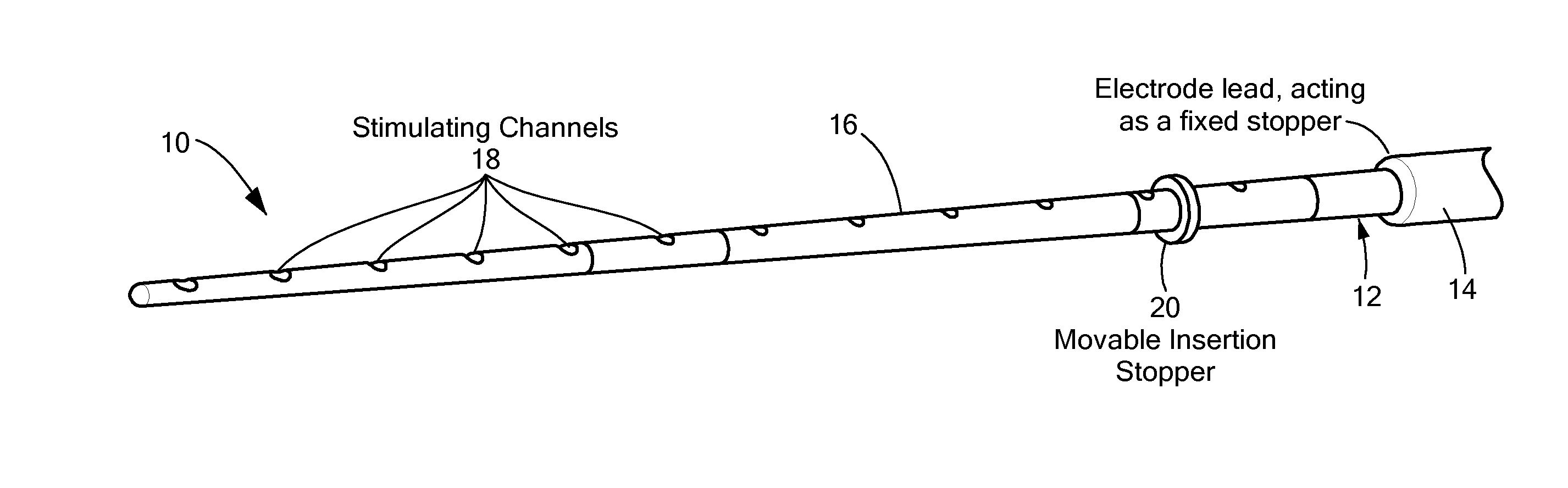 Electrode With Movable Insertion Stopper