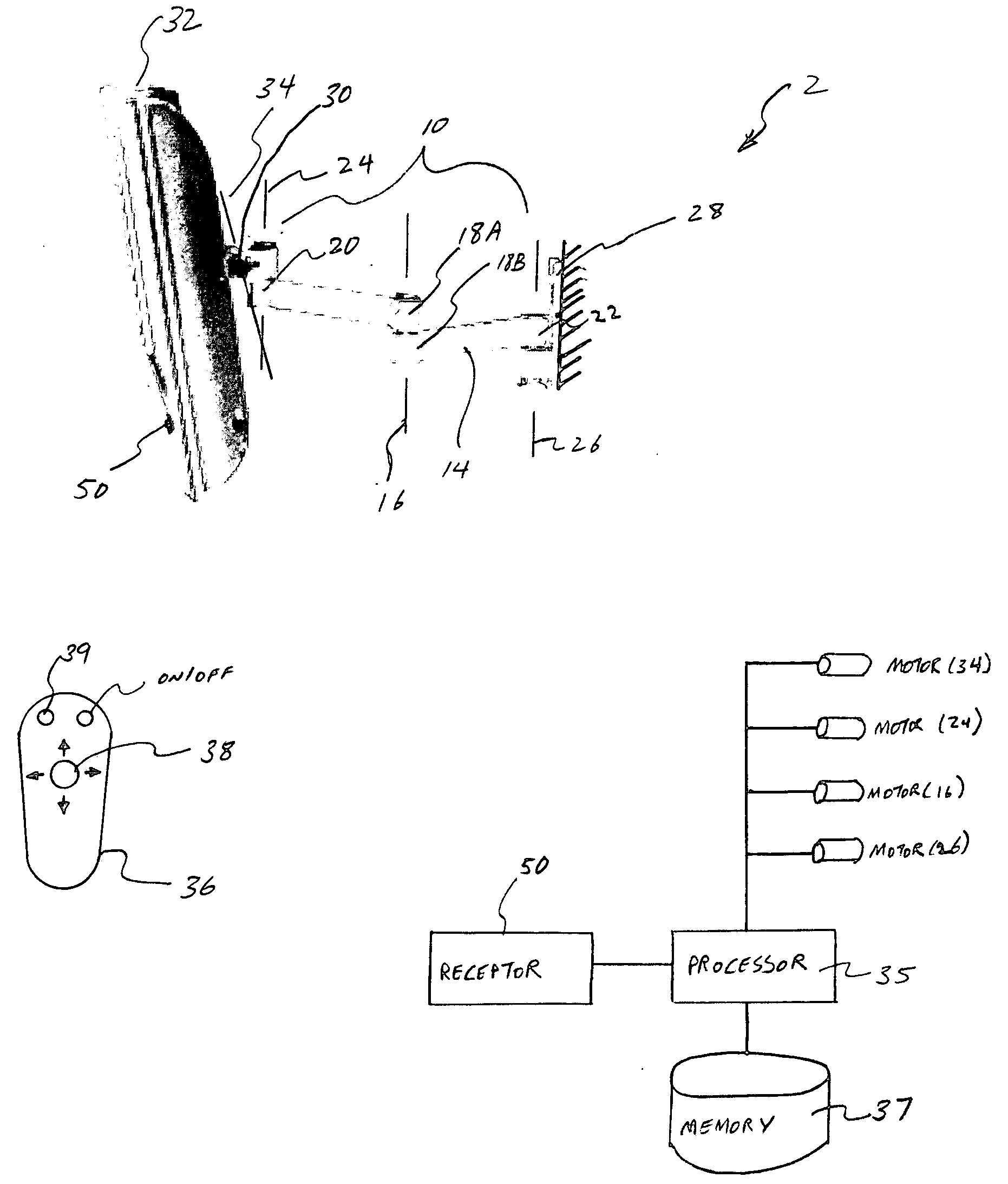 Viewing angle adjustment system for a monitor