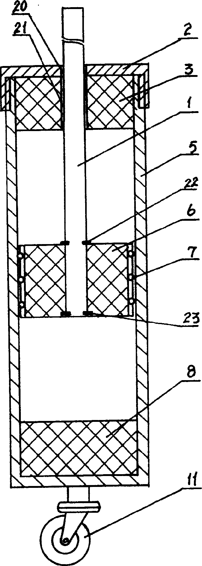 Magnetic suspension shock absorber