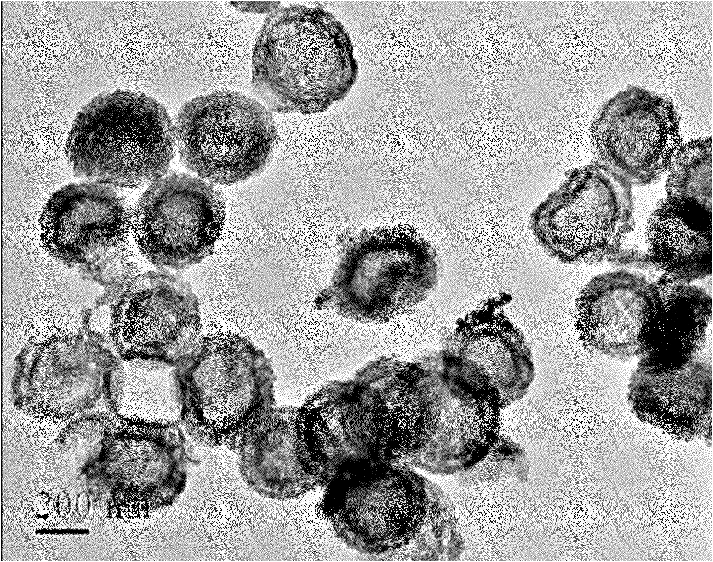 Double-layer hollow amorphous alloy nanometer ball as well as preparation method and application thereof