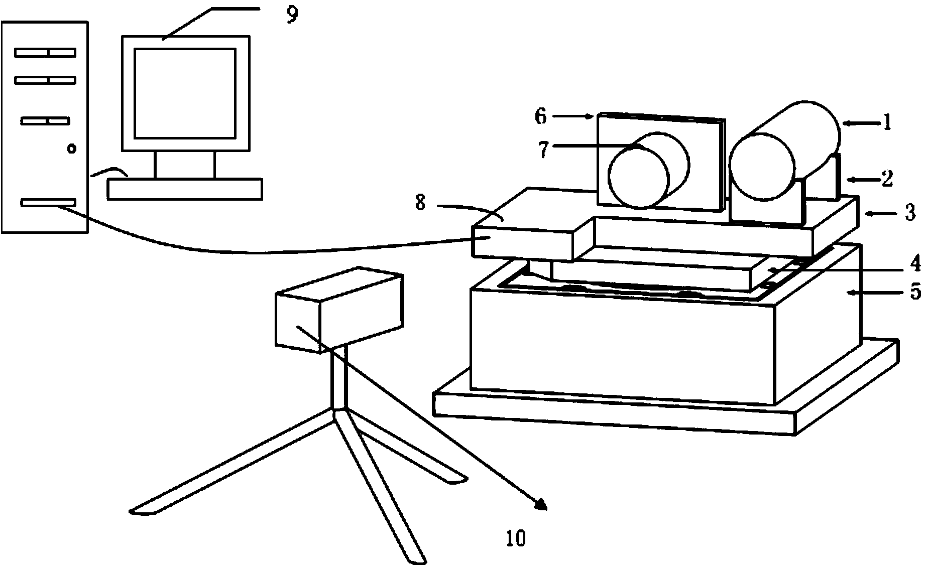 Refrigerating machine micro-vibration physical simulation test processing system