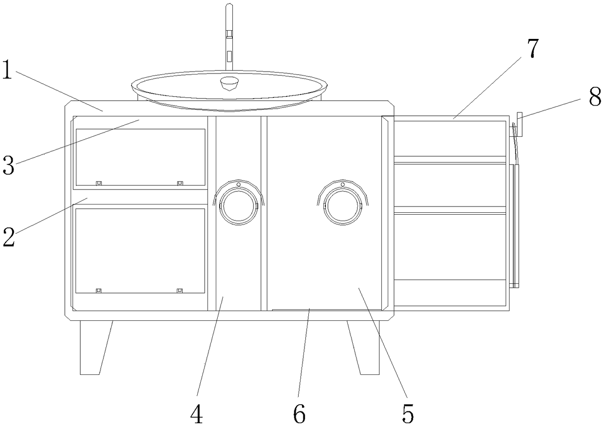 Intelligent bathroom cabinet with self-drying function