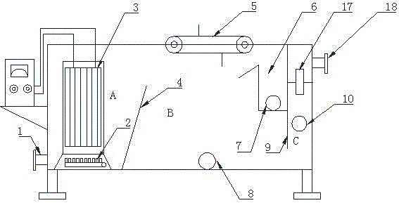 Electric flocculation and air floatation combined continuous microalgae harvesting device and method