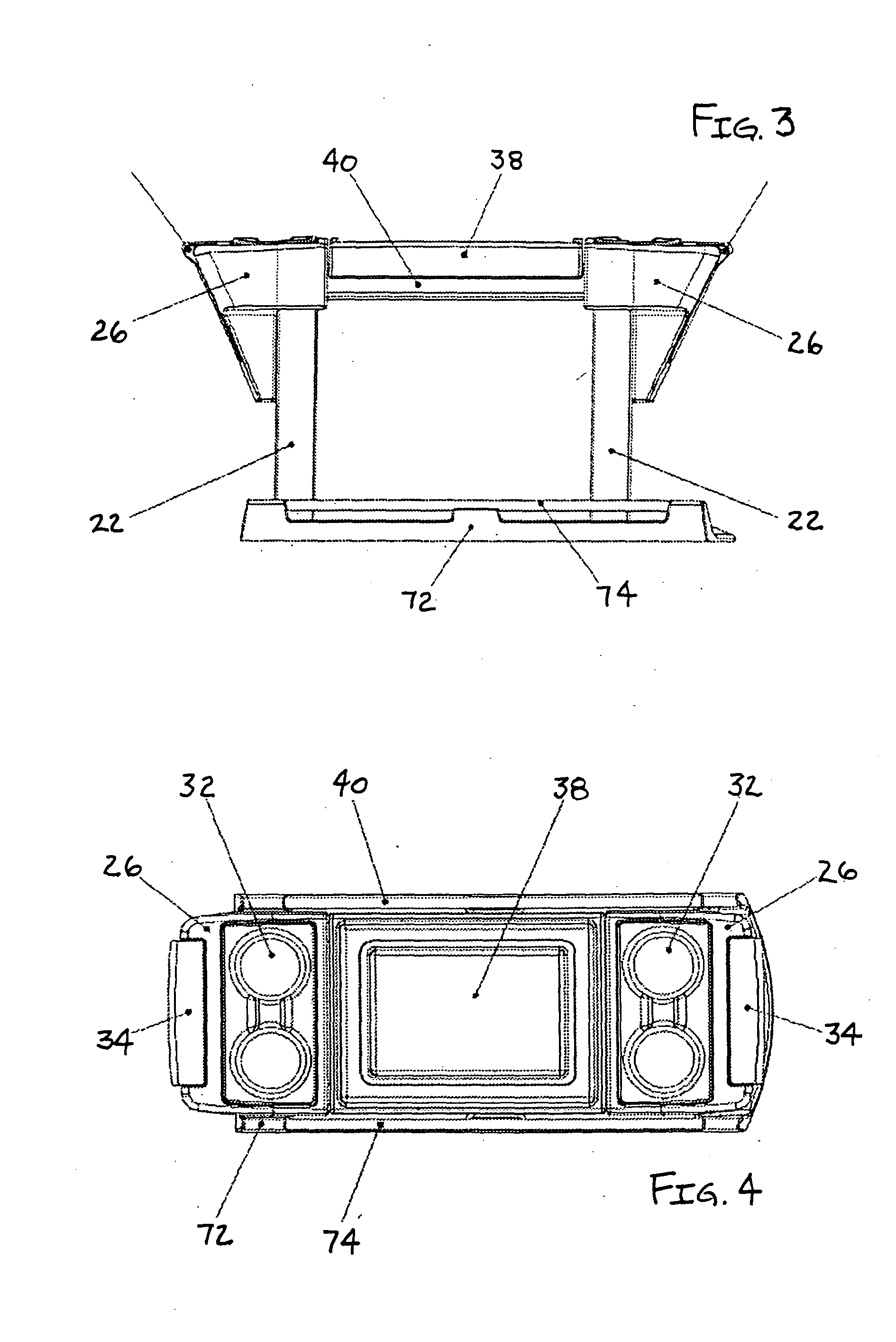 Center floor console