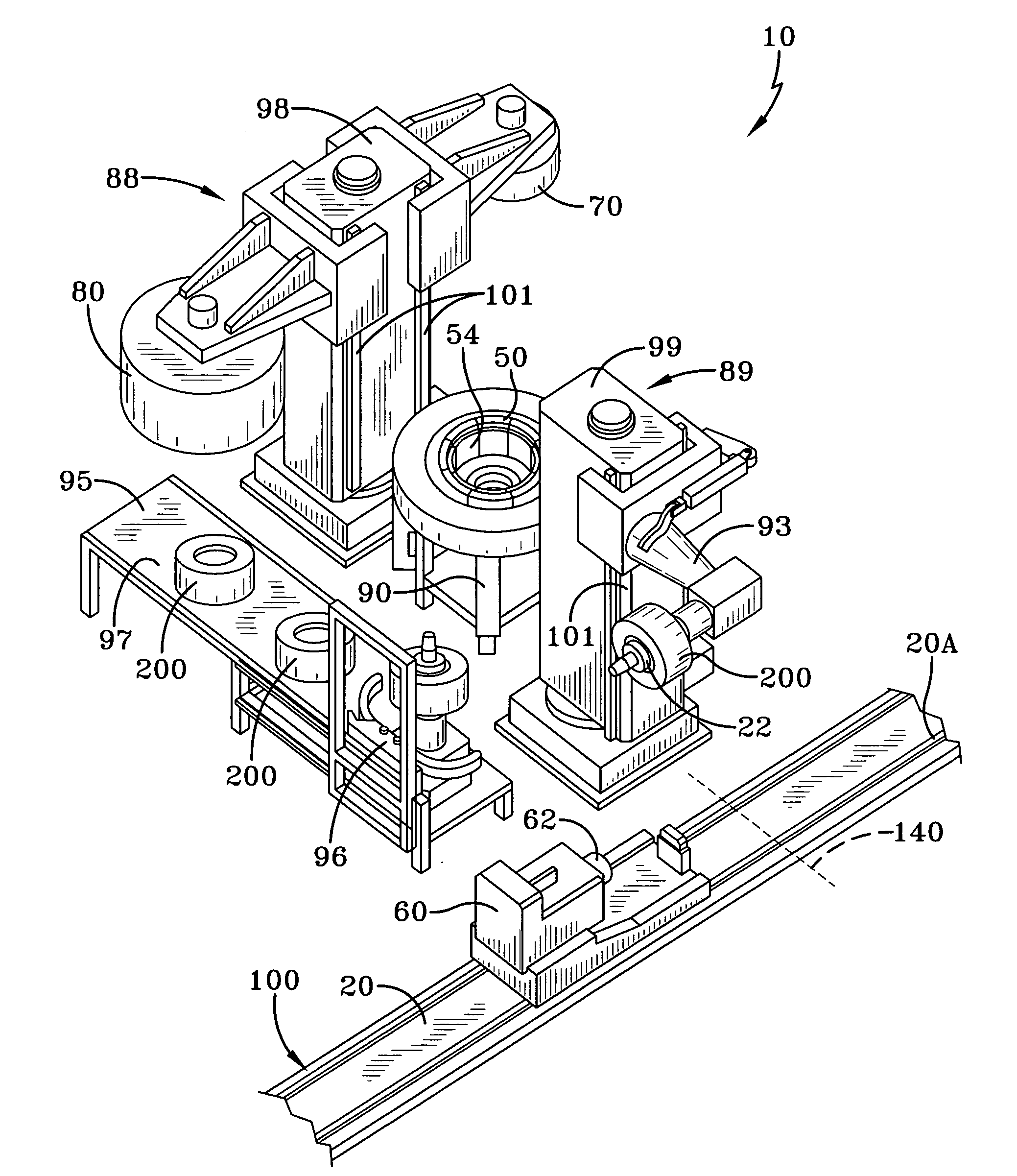 Single station tire curing method and apparatus