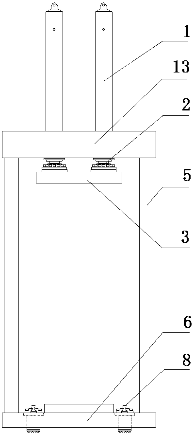 Sludge filter pressing device of deep sludge filter-pressing dehydration system