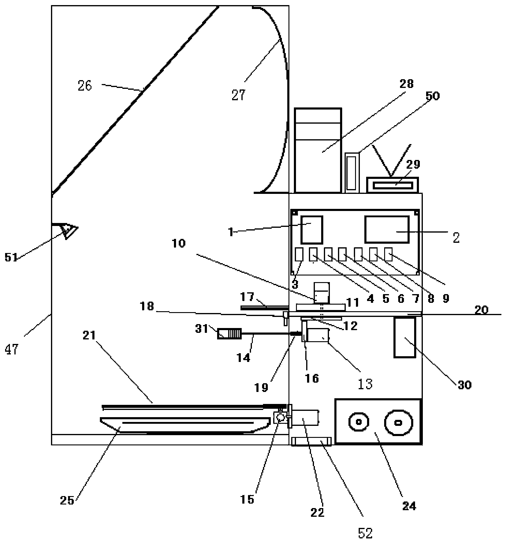 Control circuit of virtual-reality exhibit exhibition machine of digital museum