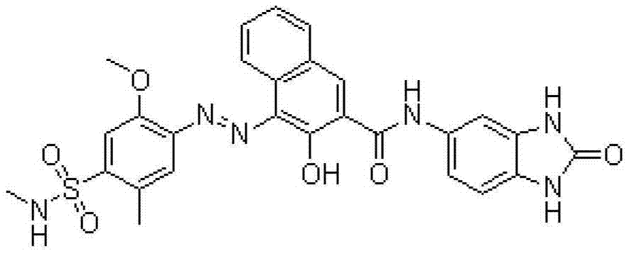 A preparation method of brilliant blue light red organic pigment c.i.p.r.185