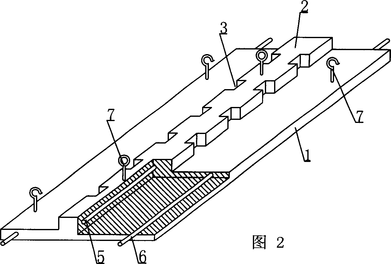 Stee concrete prefabricated plate with rib