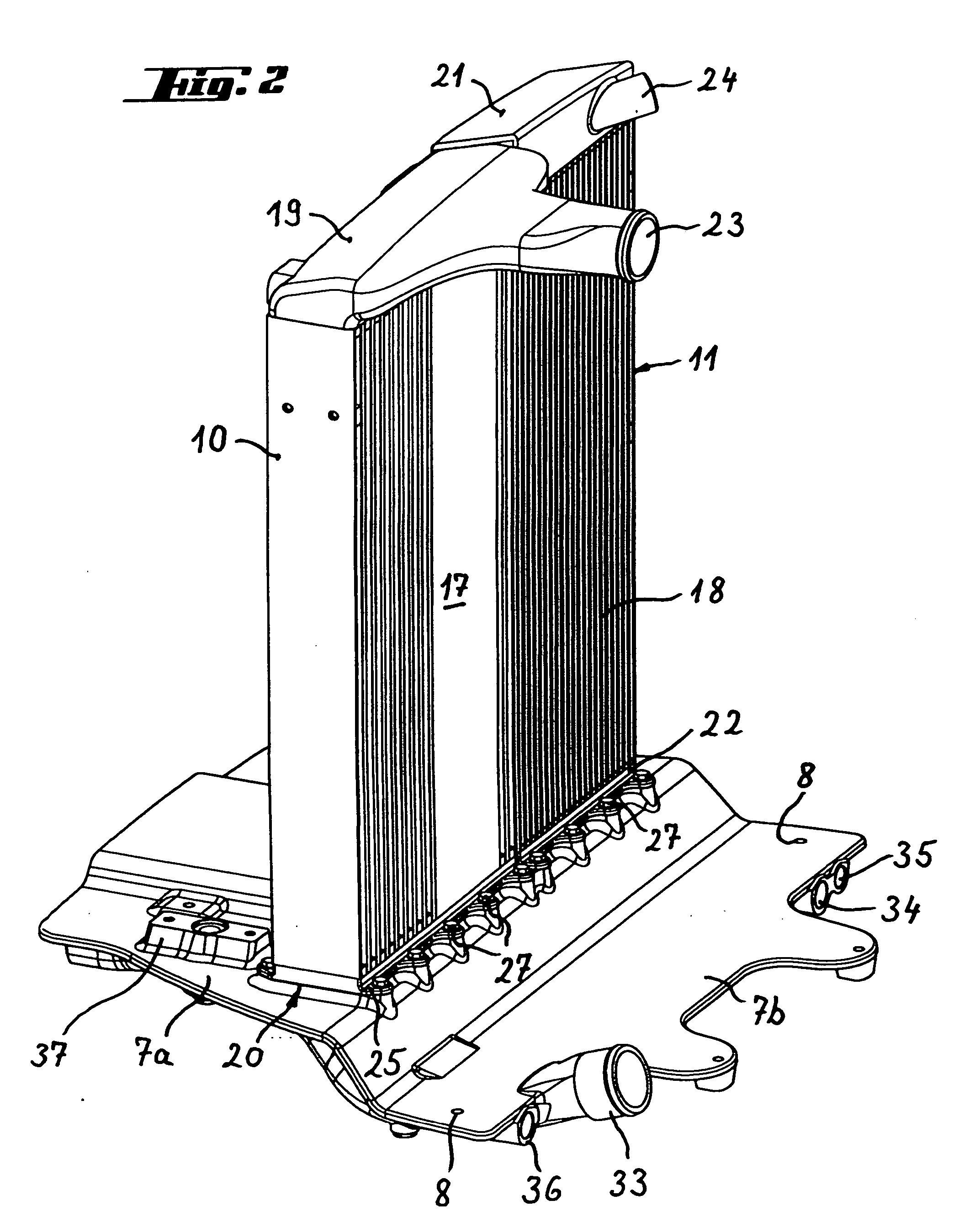 Radiator module for commercial motor vehicles