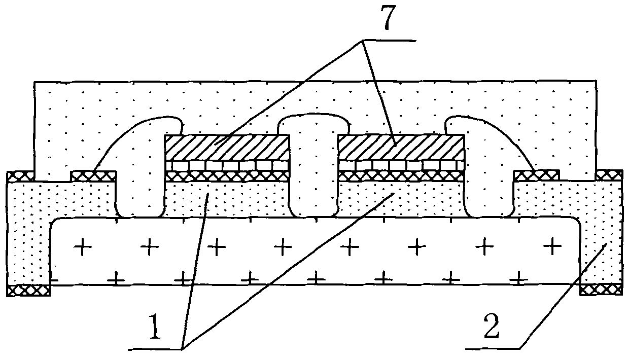 First-coating last-etching single package method for positively packaging double-sided graphic chip