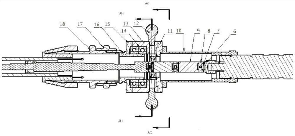 In-hole grinding device for electric heating element casing of voltage stabilizer