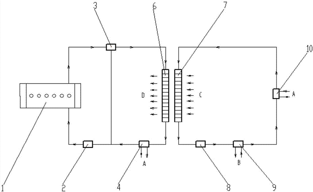 Dual cycle cooling system for engineering vehicle