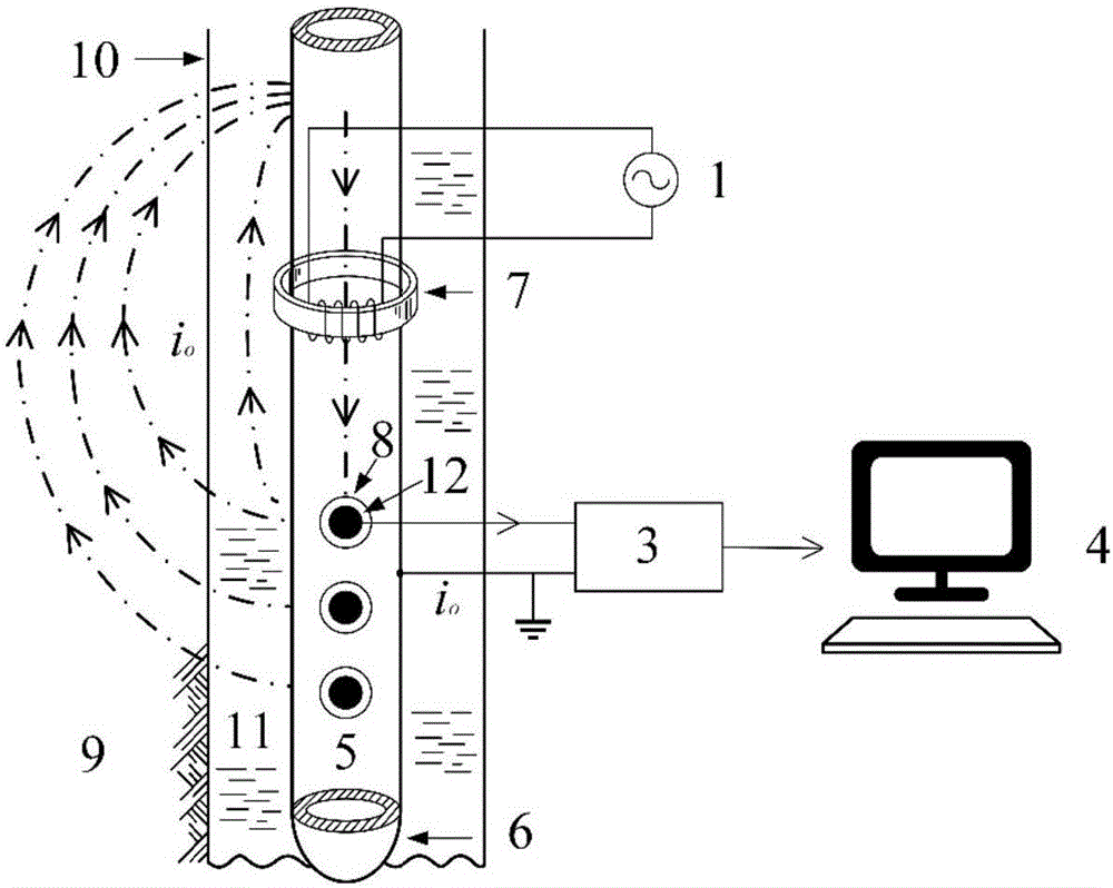 Oil-based drilling fluid while-drilling lateral direction well-logging device and method