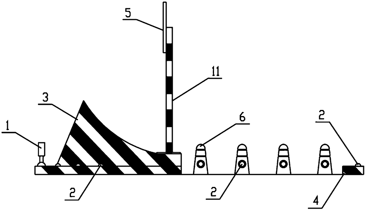 Anti-collision inducible city central separating zone safety island