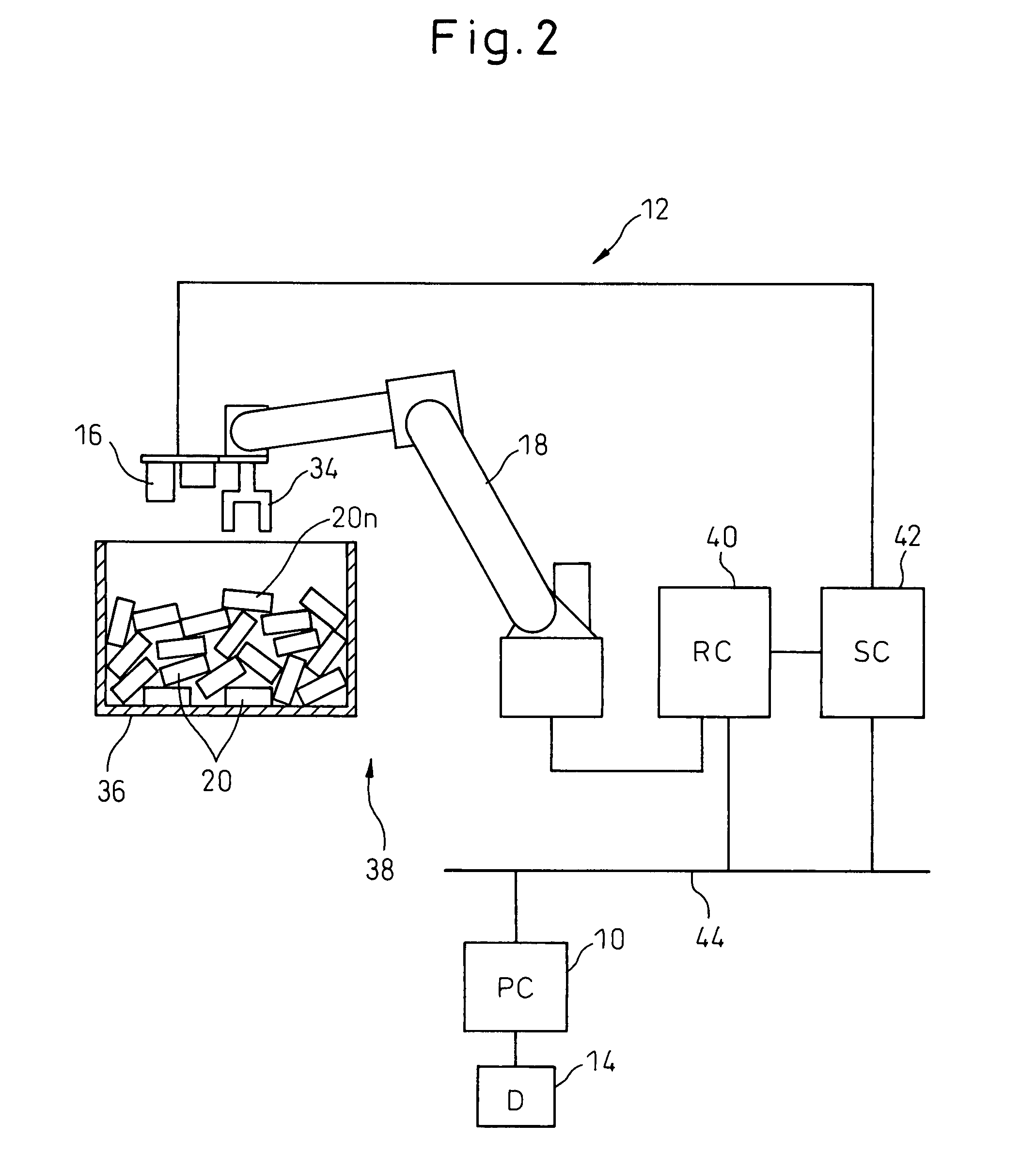 Device, program, recording medium and method for robot simulation