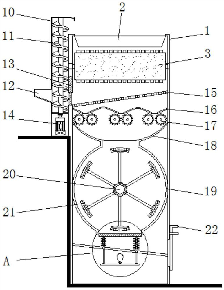 A crushing device for construction waste that is convenient for classification and collection