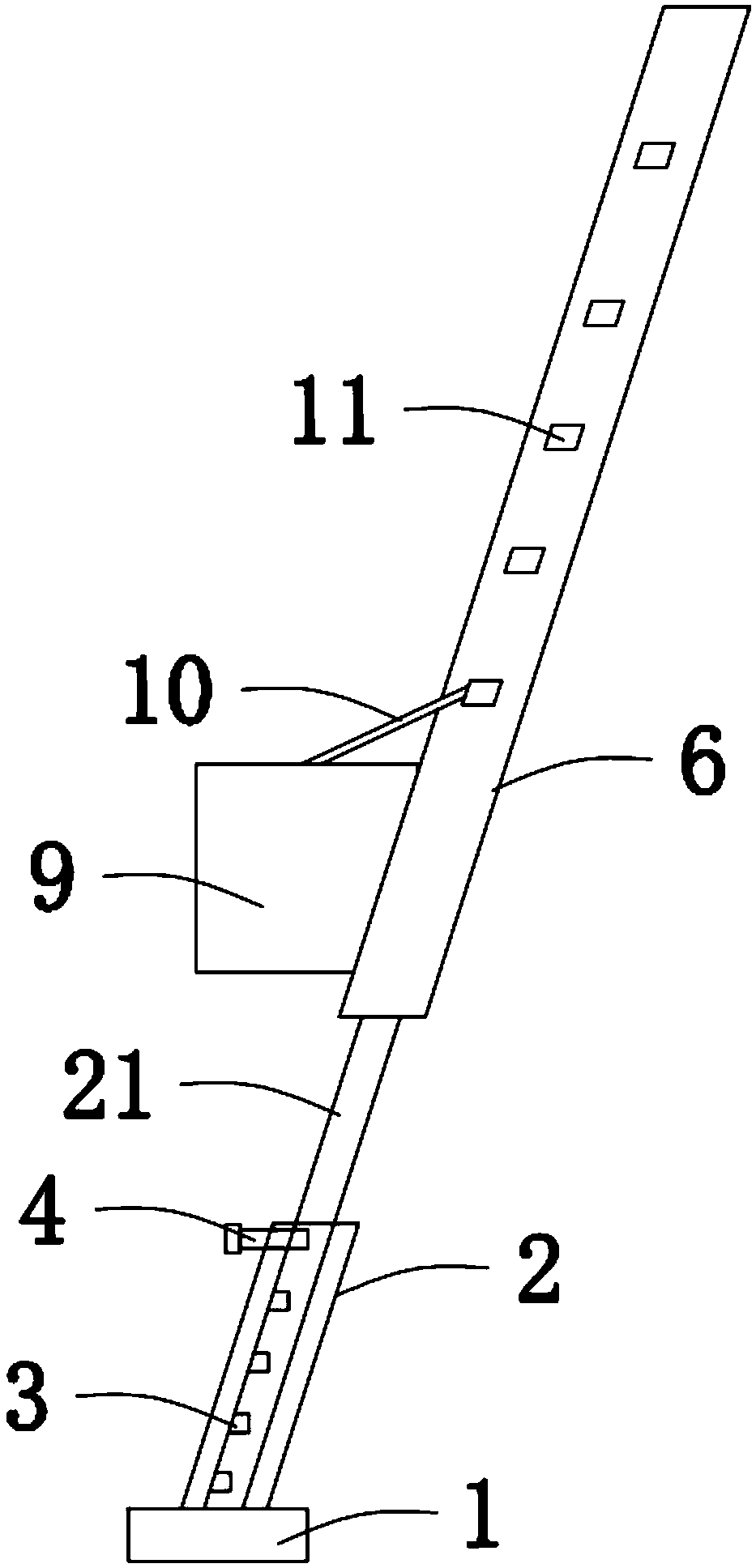 Stretchable fruit picking ladder