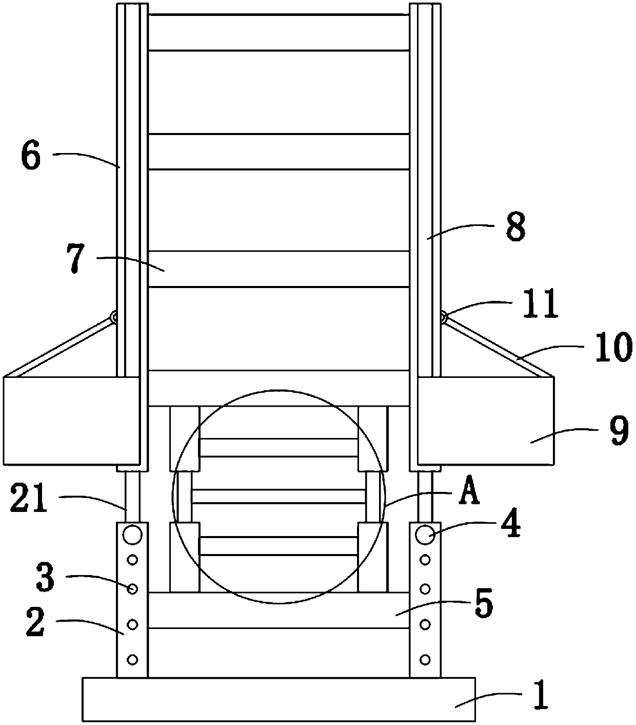 Stretchable fruit picking ladder