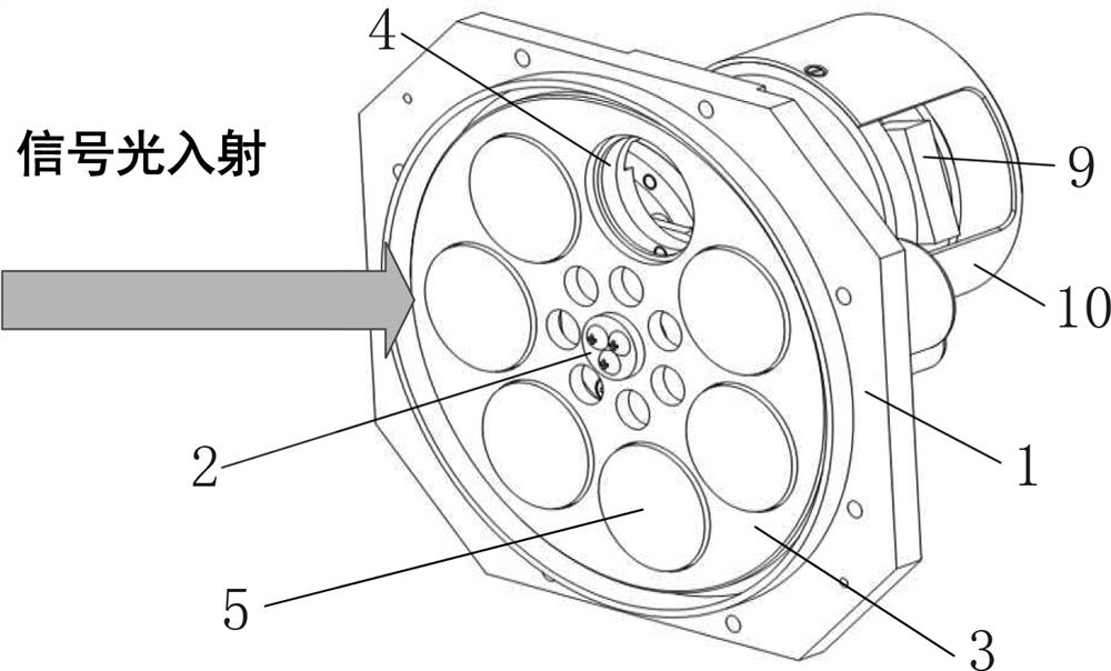 Space optical communication channel self-stabilizing device and method